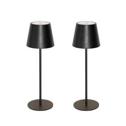 Set van 2 zwarte tafellampen met dimmer en stafunctie – Murdock