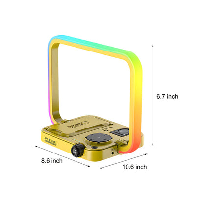 TechGlow – 3-in-1 tafellamp met draadloze oplader, RGB-verlichting en timer