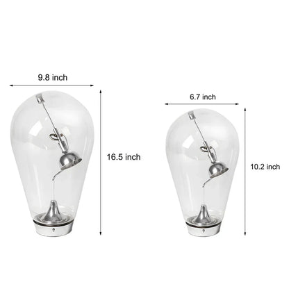 Lumimagnet - industriële magnetische bediening glazen bol tafellamp met touch-dimming
