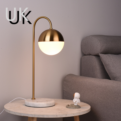 Marshmallow metall glas tischlampe