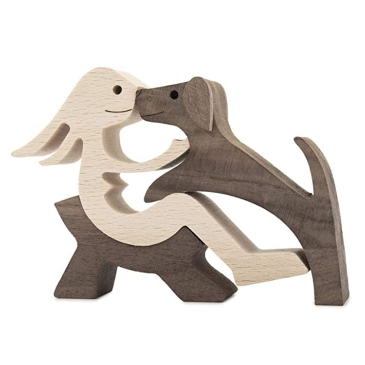 Houten puppy's Scandinavische decoratie