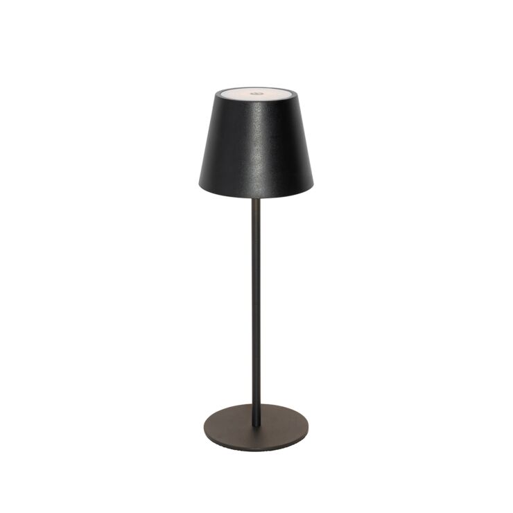 Set van 2 zwarte tafellampen met dimmer en stafunctie – Murdock
