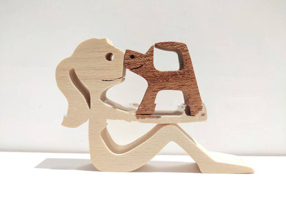 Houten puppy's Scandinavische decoratie
