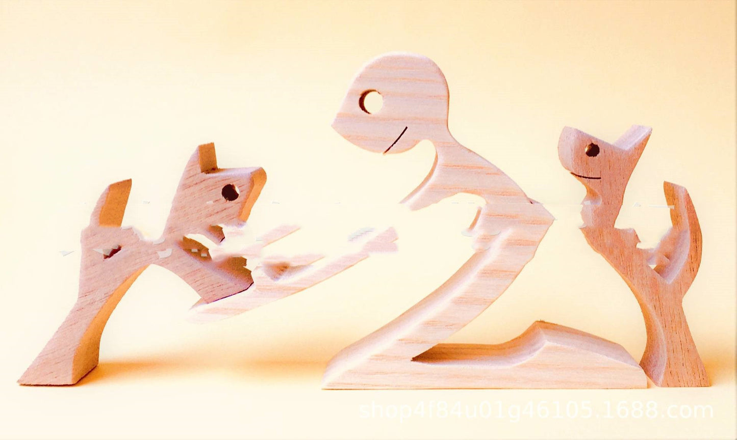 Houten puppy's Scandinavische decoratie