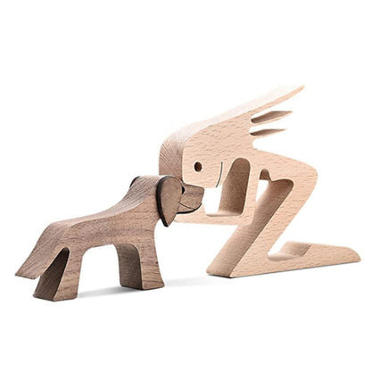 Houten puppy's Scandinavische decoratie