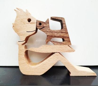 Houten puppy's Scandinavische decoratie