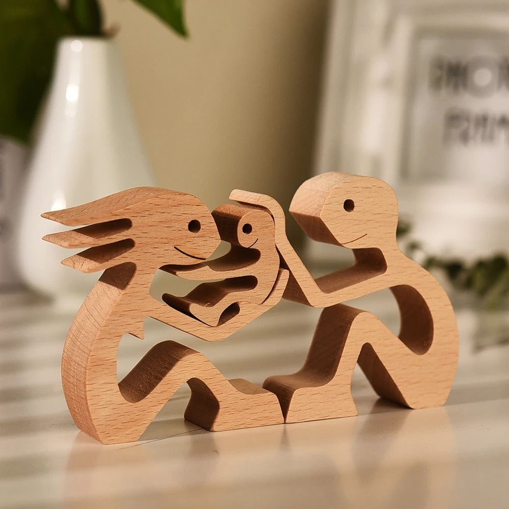 Houten puppy's Scandinavische decoratie