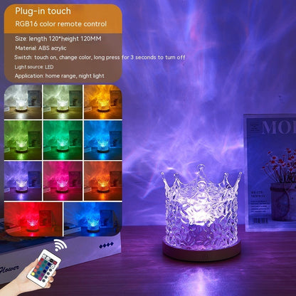 LED-wellen-projektionslampe – RGB, dimmbare tischlampe mit 16 farben