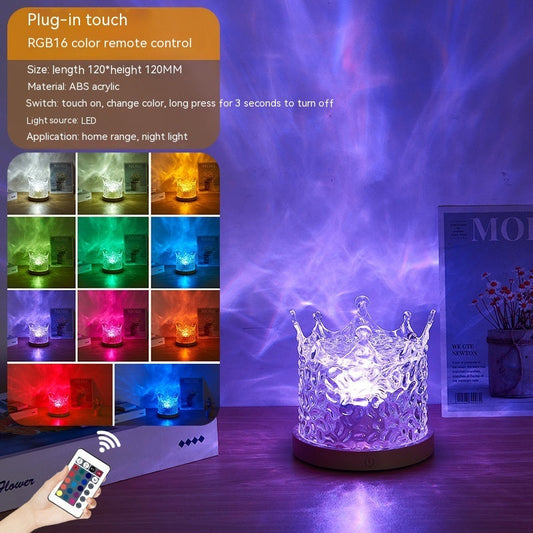 LED-wellen-projektionslampe – RGB, dimmbare tischlampe mit 16 farben
