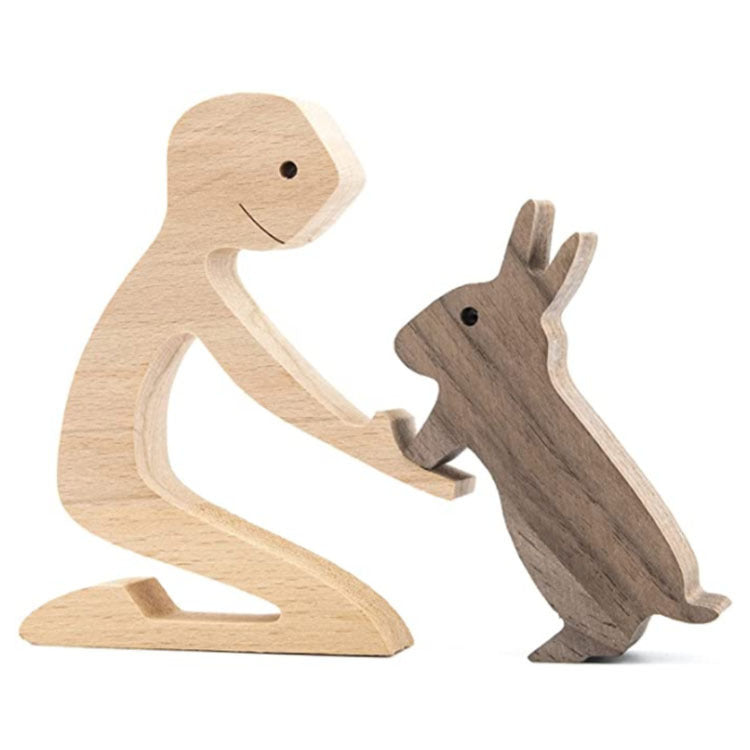 Houten puppy's Scandinavische decoratie