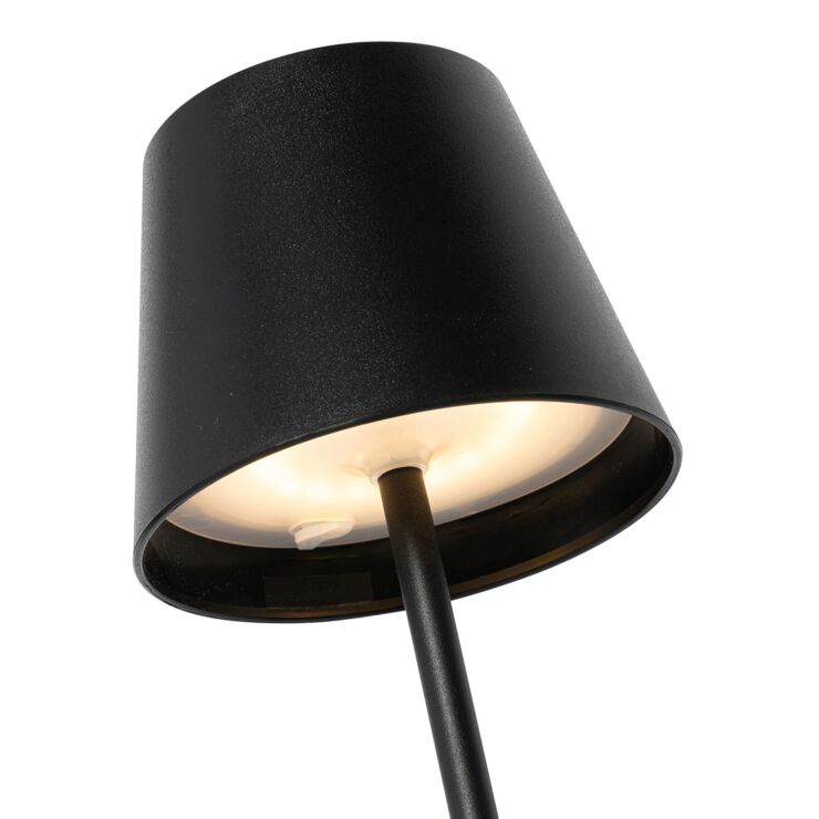 Set van 2 zwarte tafellampen met dimmer en stafunctie – Murdock