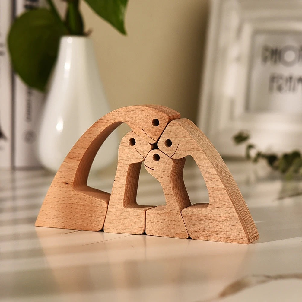 Houten puppy's Scandinavische decoratie
