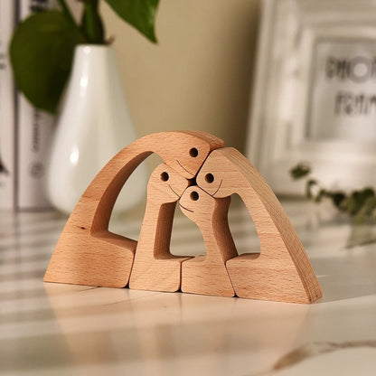 Houten puppy's Scandinavische decoratie