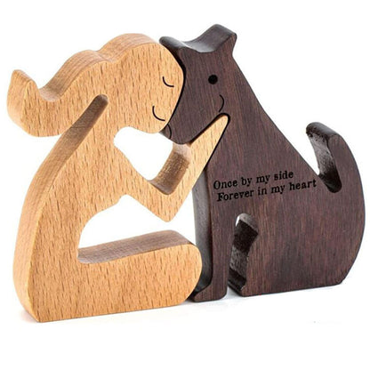 Houten puppy's Scandinavische decoratie