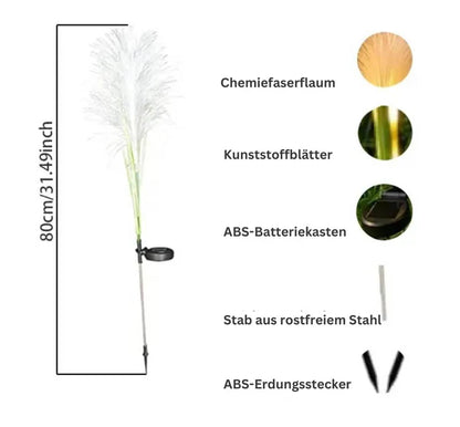 Vezelriet buitenlamp (solar)
