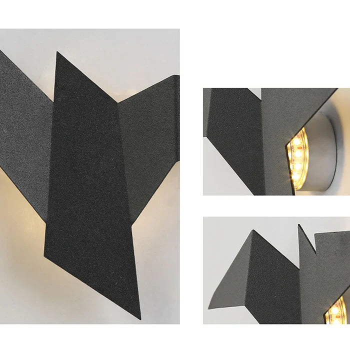 Creatief - ijzeren wandlamp in de vorm van een vogel
