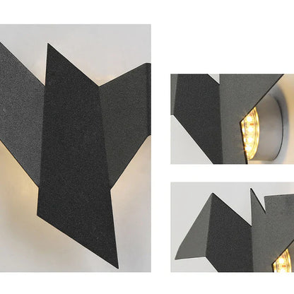 Creatief - ijzeren wandlamp in de vorm van een vogel