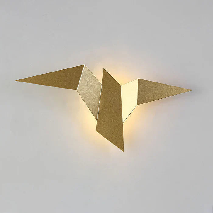 Creatief - ijzeren wandlamp in de vorm van een vogel