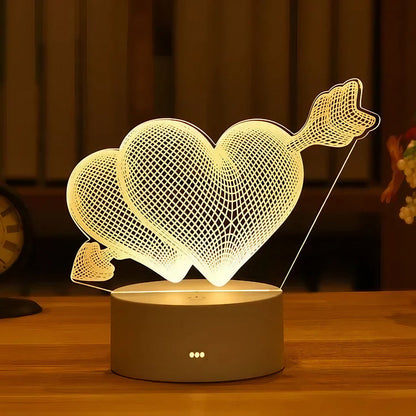 Valentijnsdag acryl LED-lamp
