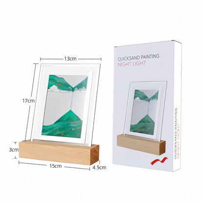 3DFlow nachtlampje - creatief frame drijfzand kunstdecor
