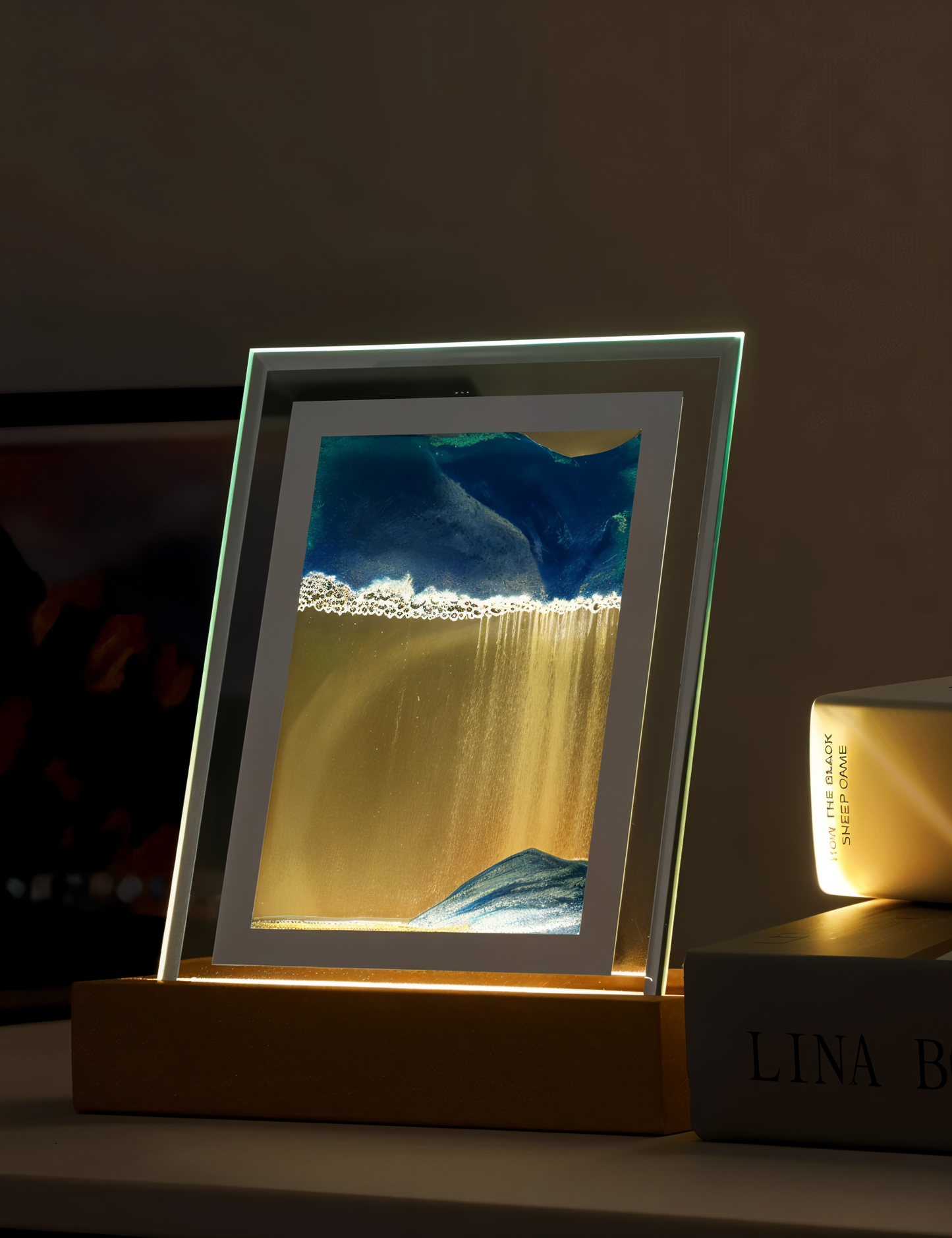 3DFlow nachtlampje - creatief frame drijfzand kunstdecor