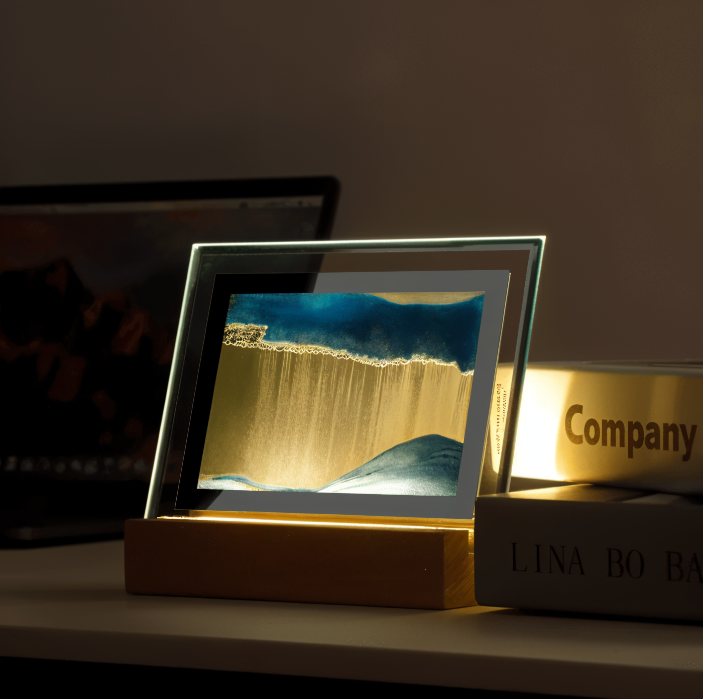 3DFlow nachtlampje - creatief frame drijfzand kunstdecor