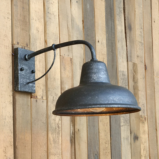 Aisle ijzeren wandlamp - antiek vintage schuurlamp - zwart industrieel wandlicht