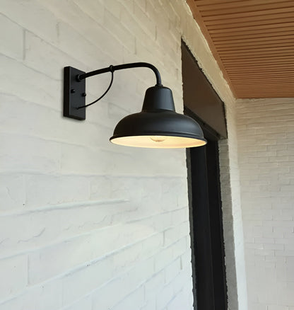 Aisle ijzeren wandlamp - antiek vintage schuurlamp - zwart industrieel wandlicht