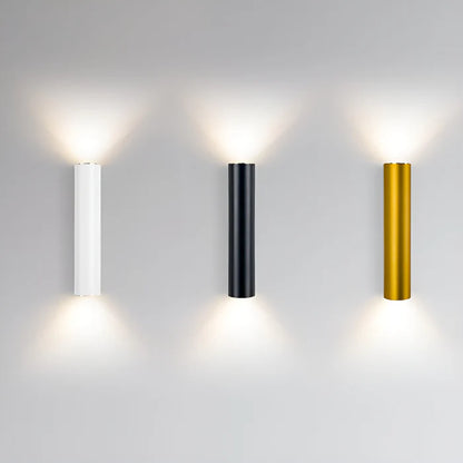 Wandlamp met dubbele kop - gouden wandlamp - cilinder wandlamp
