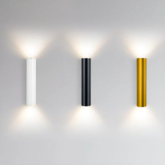 Wandlamp met dubbele kop - gouden wandlamp - cilinder wandlamp