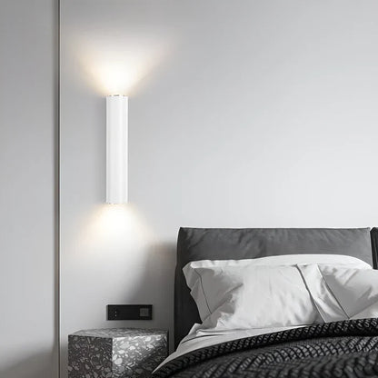 Wandlamp met dubbele kop - gouden wandlamp - cilinder wandlamp