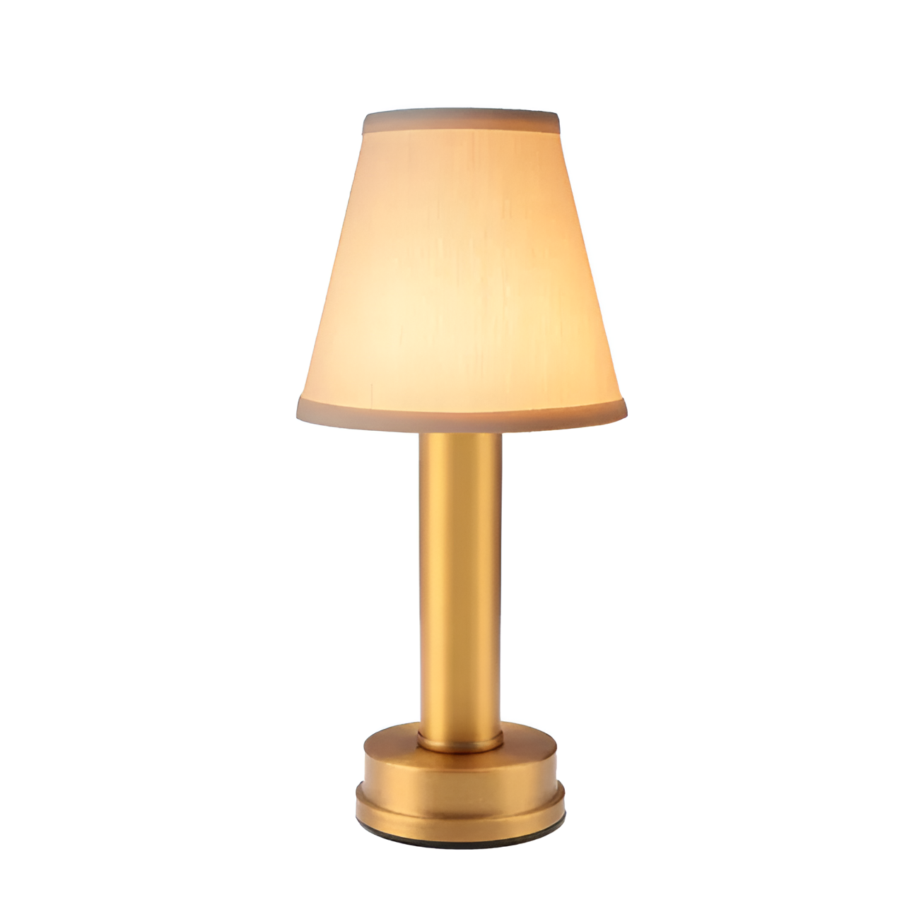 Vintage flare - aluminium tafellamp dimbaar stoffen bar lampenkap