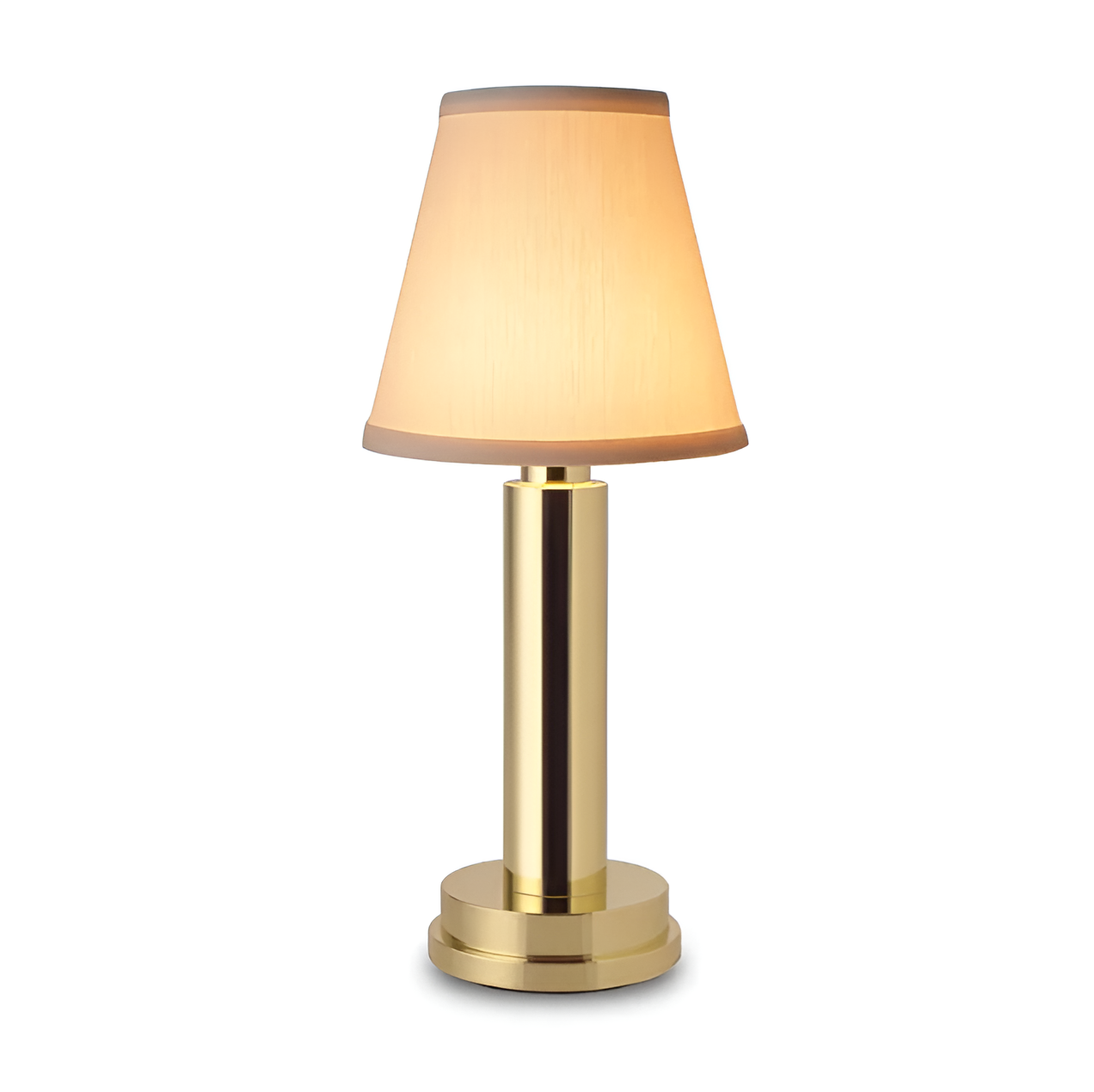 Vintage flare - aluminium tafellamp dimbaar stoffen bar lampenkap