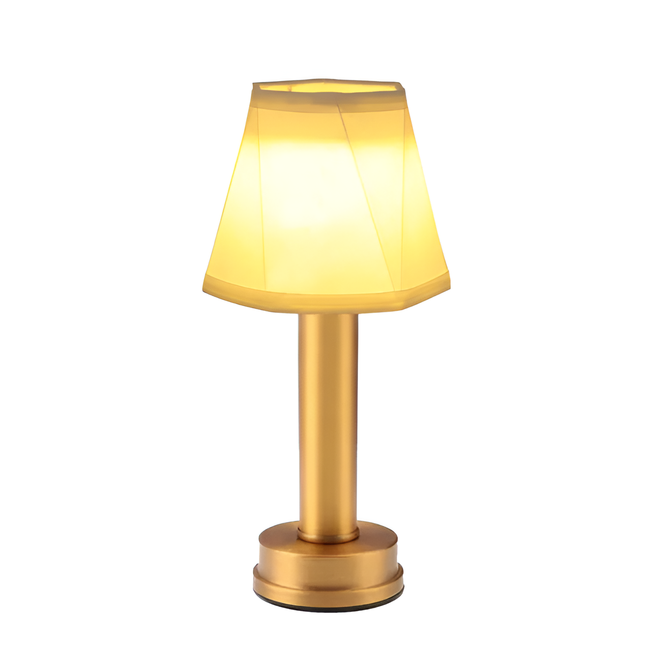 Vintage flare - aluminium tafellamp dimbaar stoffen bar lampenkap