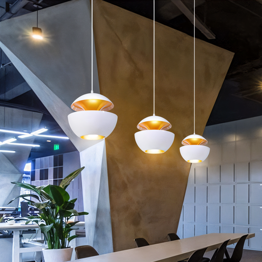 Appel hanglamp - zwart wit zon hanglamp - artistieke e27 hanglamp