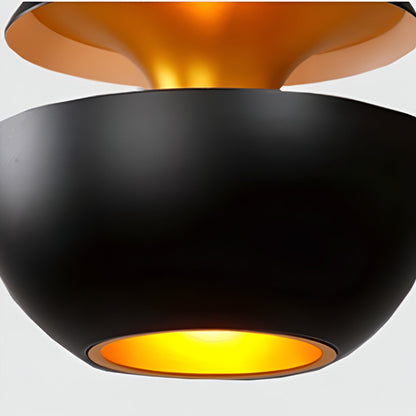 Appel hanglamp - zwart wit zon hanglamp - artistieke e27 hanglamp