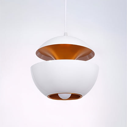 Appel hanglamp - zwart wit zon hanglamp - artistieke e27 hanglamp