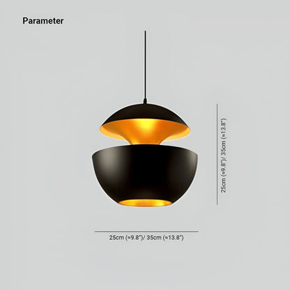 Appel hanglamp - zwart wit zon hanglamp - artistieke e27 hanglamp
