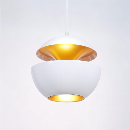 Appel hanglamp - zwart wit zon hanglamp - artistieke e27 hanglamp