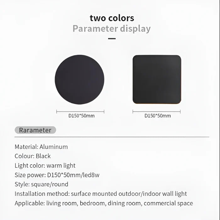 AquaGlow - elegante waterdichte led-wandlamp van aluminium