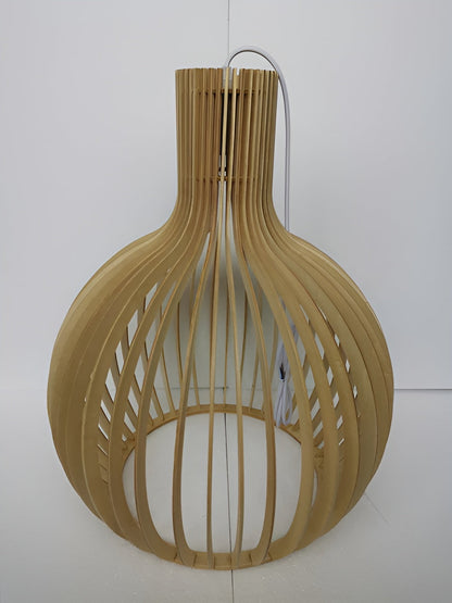 CageGlitz hanglamp - vintage geïnspireerde houten hanglamp