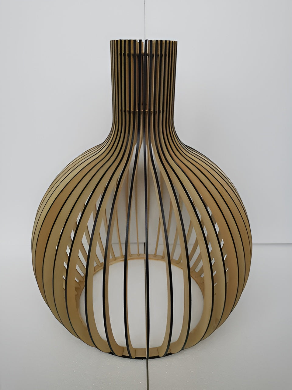 CageGlitz hanglamp - vintage geïnspireerde houten hanglamp