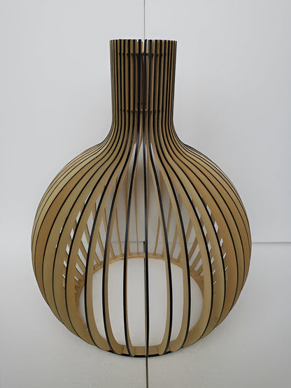 CageGlitz hanglamp - vintage geïnspireerde houten hanglamp