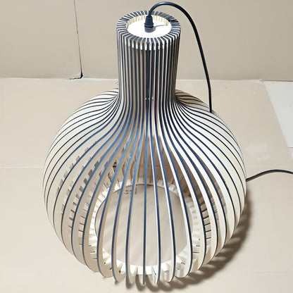 CageGlitz hanglamp - vintage geïnspireerde houten hanglamp