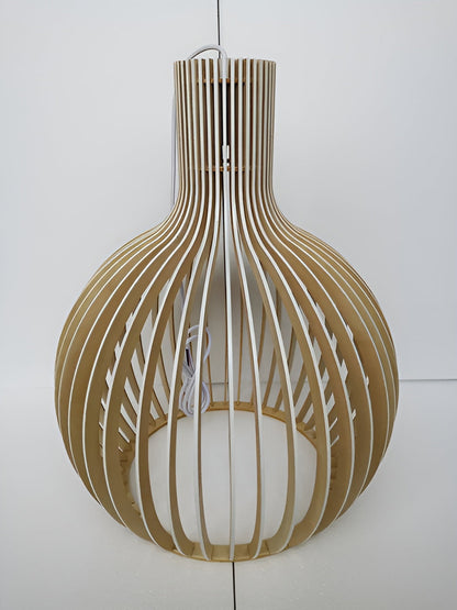 CageGlitz hanglamp - vintage geïnspireerde houten hanglamp