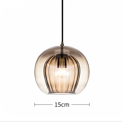 Glazen hanglamp ClearLuxe - vintage hanglampen woonkamer - bolvormige lamp