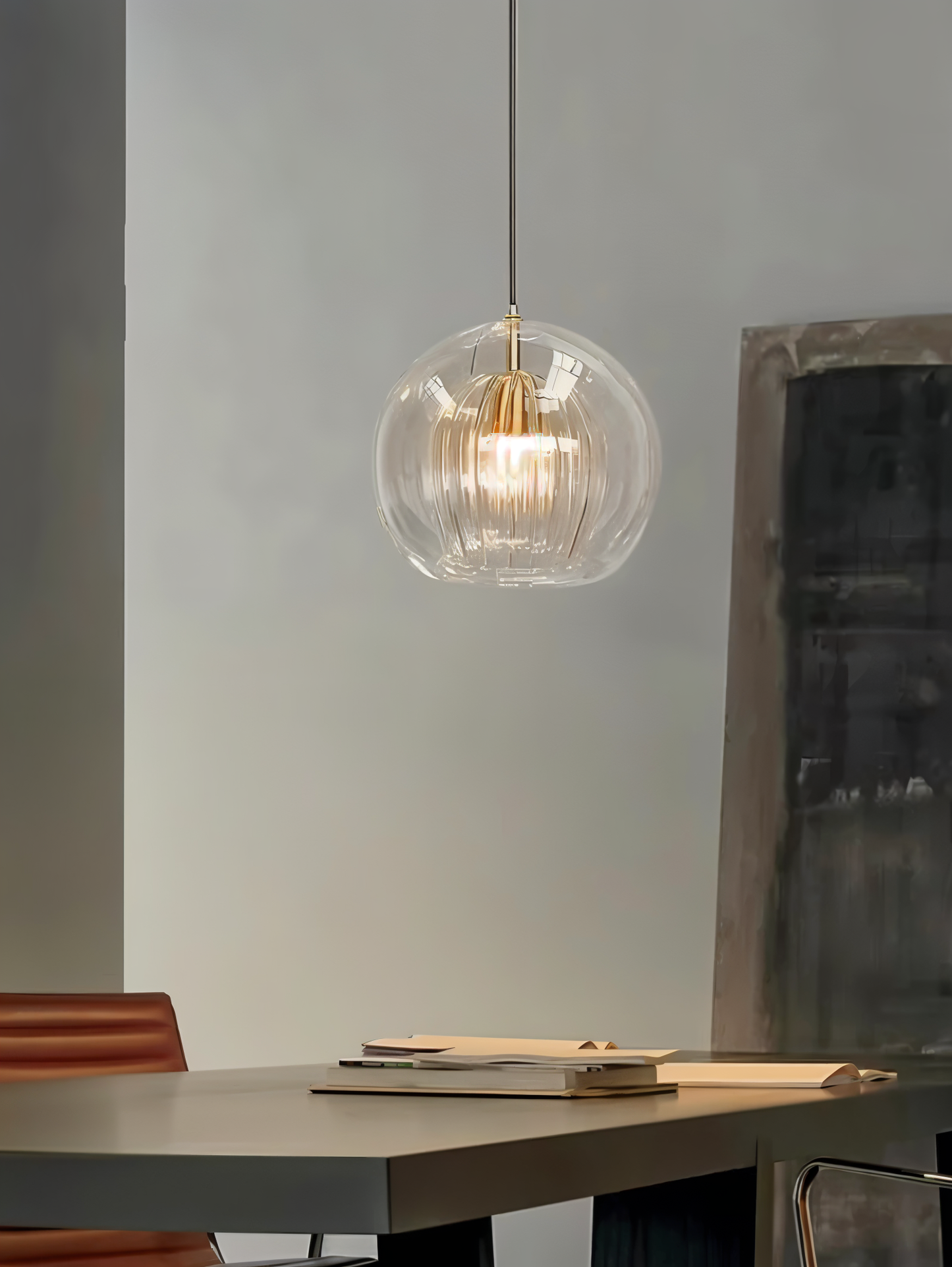 Glazen hanglamp ClearLuxe - vintage hanglampen woonkamer - bolvormige lamp