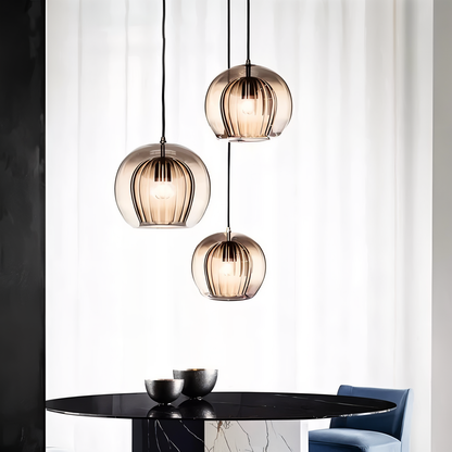 Glazen hanglamp ClearLuxe - vintage hanglampen woonkamer - bolvormige lamp