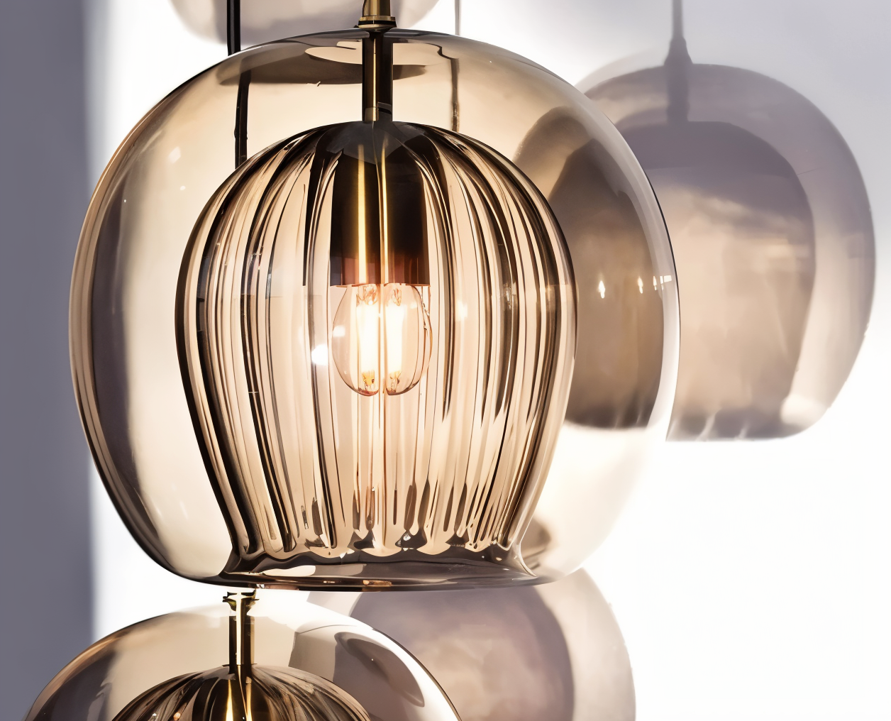 Glazen hanglamp ClearLuxe - vintage hanglampen woonkamer - bolvormige lamp