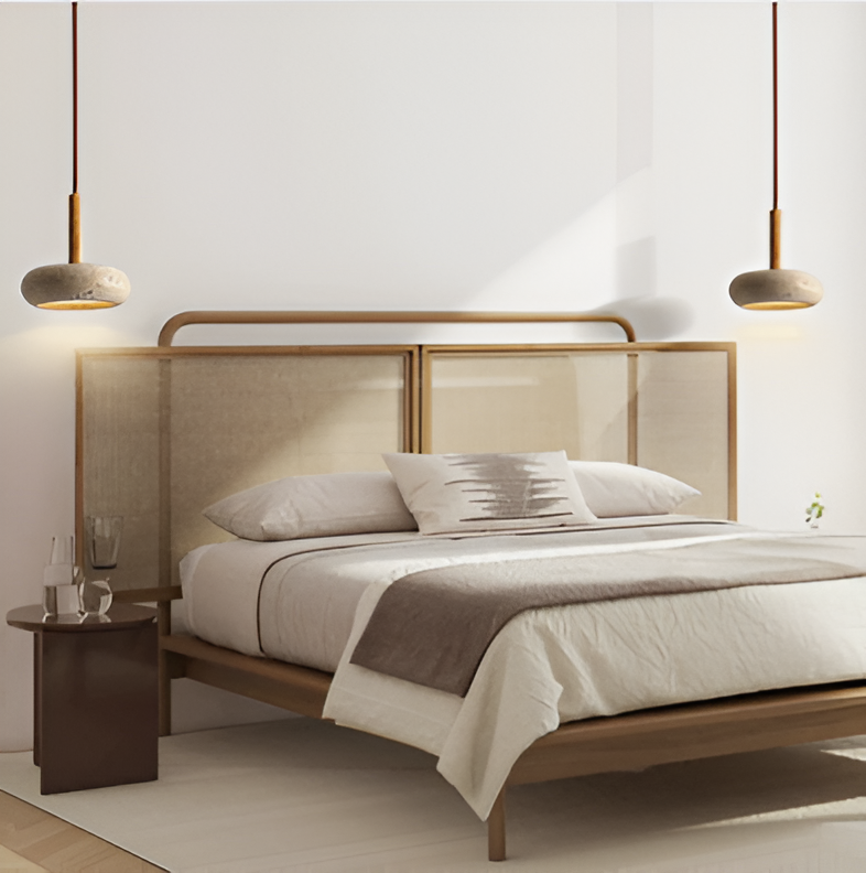 Travertin hanglamp crème - rond licht plafond - retro hanglamp